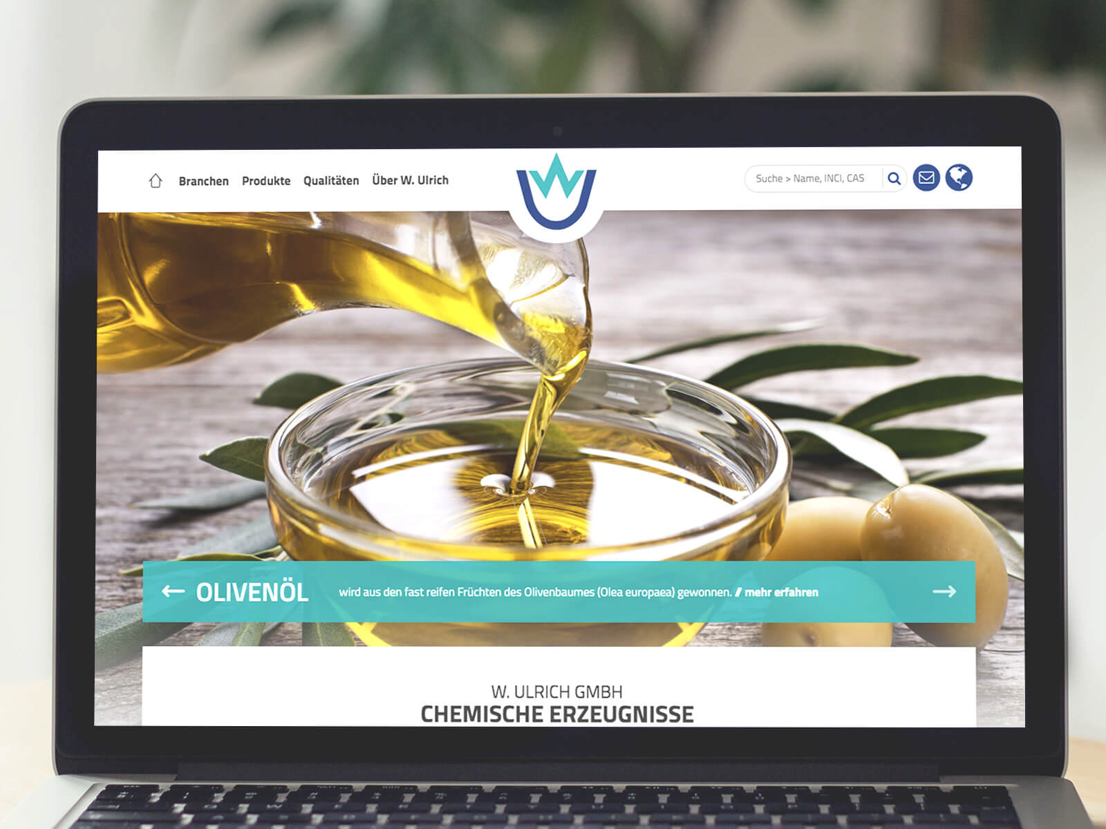 Ulrich Website Ansicht auf Desktop