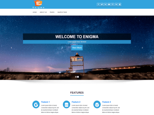 Enigma Wordpress Screenshot