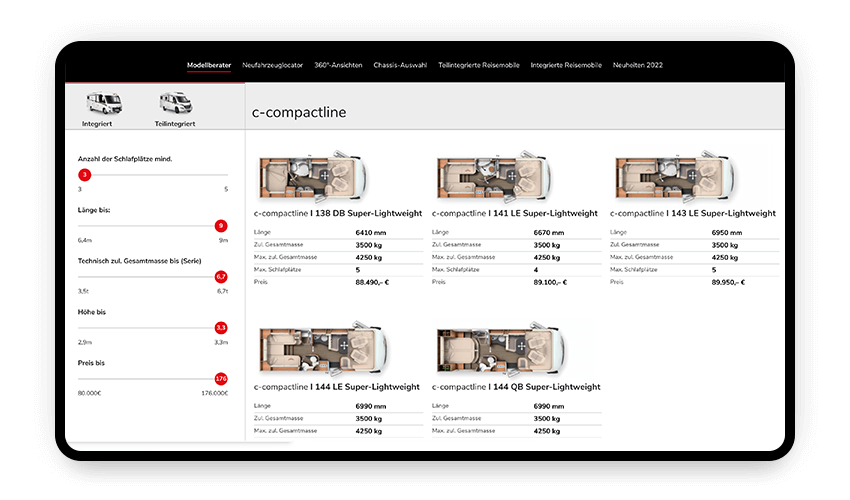Carthago Website Ansicht Desktop Carthago Website Ansicht Desktop