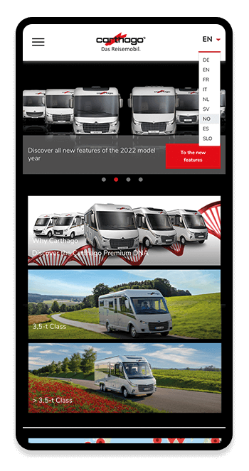 Carthago Webseite Mockup Mobile 3