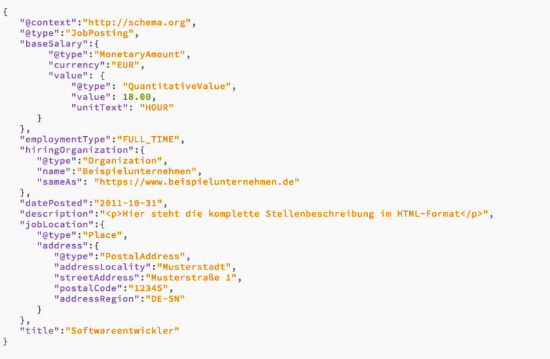 Google For Jobs Daten