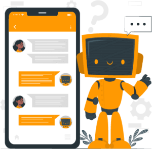 Illustration Chatbot Unterhaltung