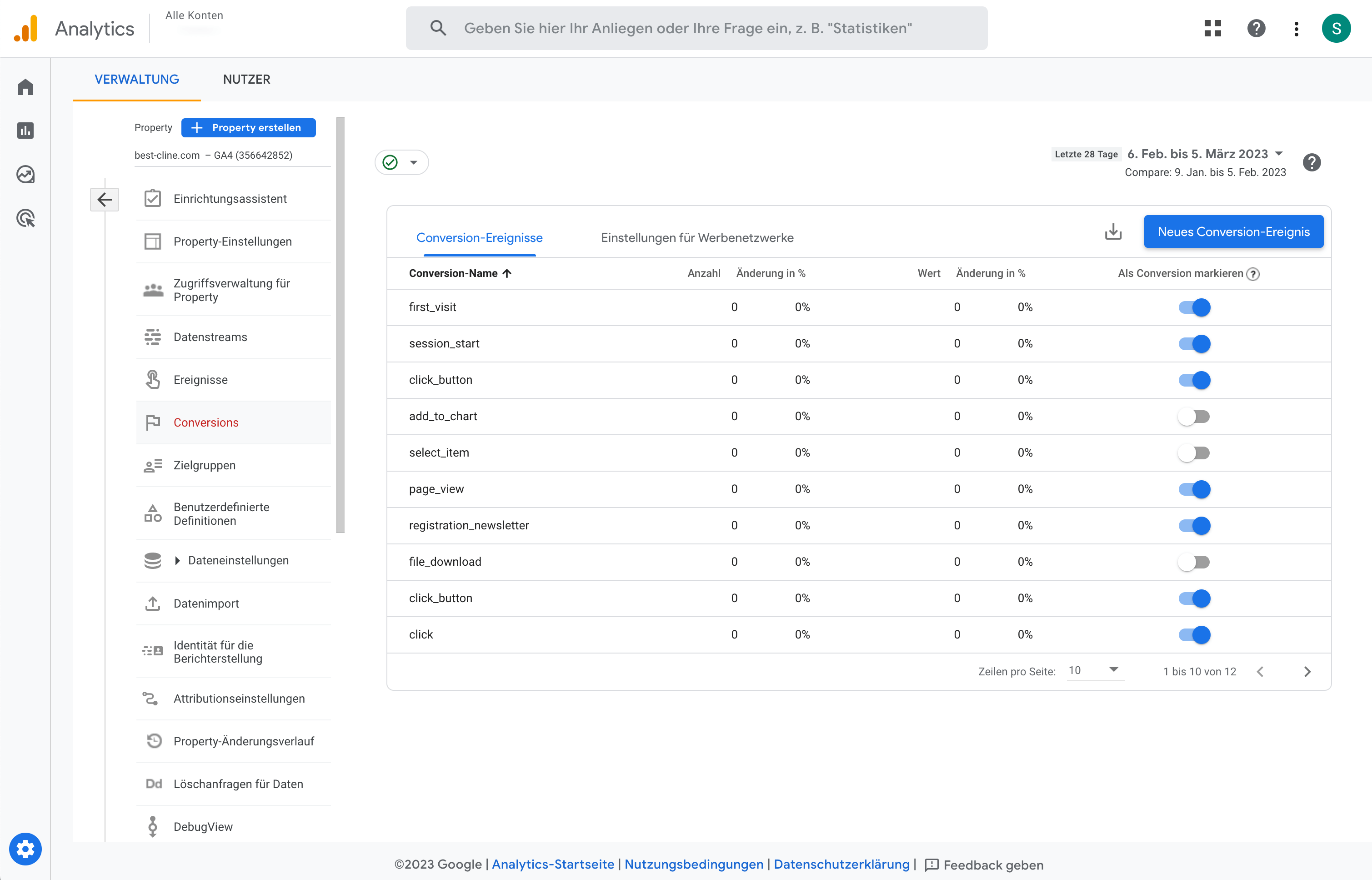 Screenshot Schritt 3 Google Analytics Umstellung