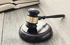 Court Hammer And Books Judgment And Law Concept