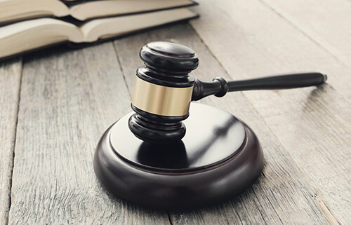 Court Hammer And Books Judgment And Law Concept