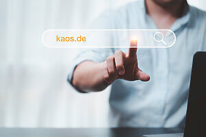 Hand Touching Search Icon