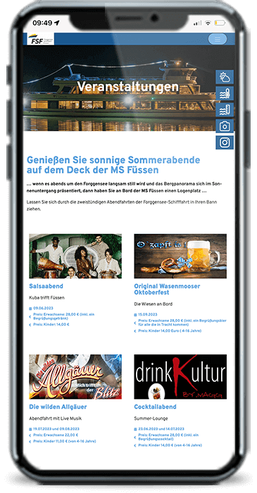 Forggensee Mobileansicht