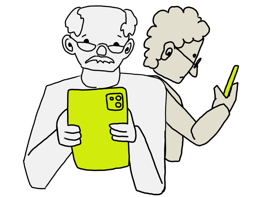 Barrierefreiheit In Der Praxis Ältere Menschen, die sich im Internet auskennen.